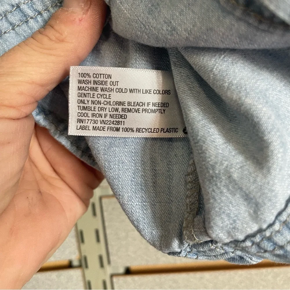 Universal Threads Blue Skirt Elastic Waist Pockets Looks Denim 100% Cotton Small